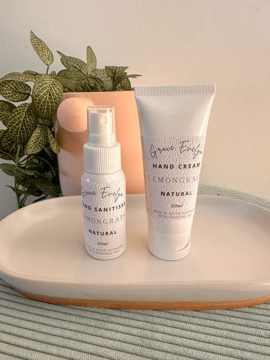 Natural Hand Sanitiser & Hand Cream duo